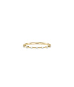 5 Stone Station Diamond Band Ring showing evenly spaced prong-set diamonds on delicate band