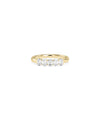 5 Stone Oval Diamond Band Ring in yellow gold with five elegant oval-cut diamonds
