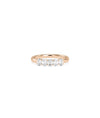 Rose gold 5 Stone Oval Diamond Band Ring with sophisticated five-stone oval design