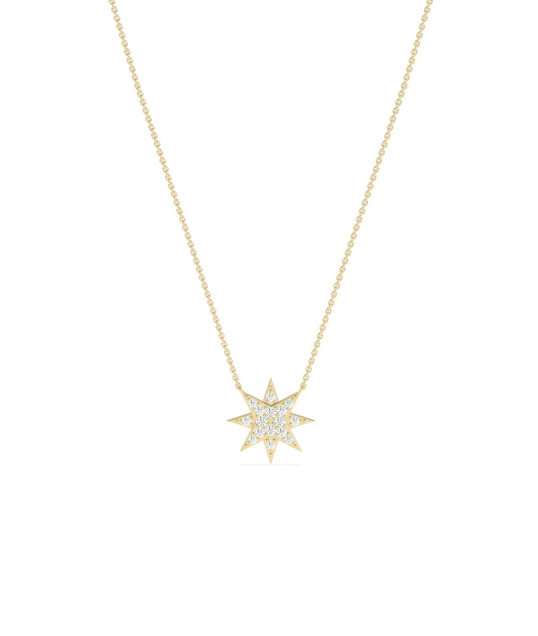 Diamond Pave Star yellow gold celestial hopeful inspiring elegant