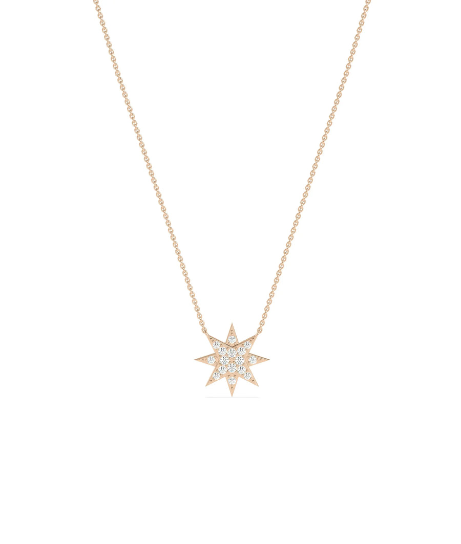 Rose gold Diamond Pave Star featuring complete sparkle