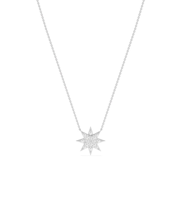White gold Diamond Pave Star celestial symbolic design alternate view