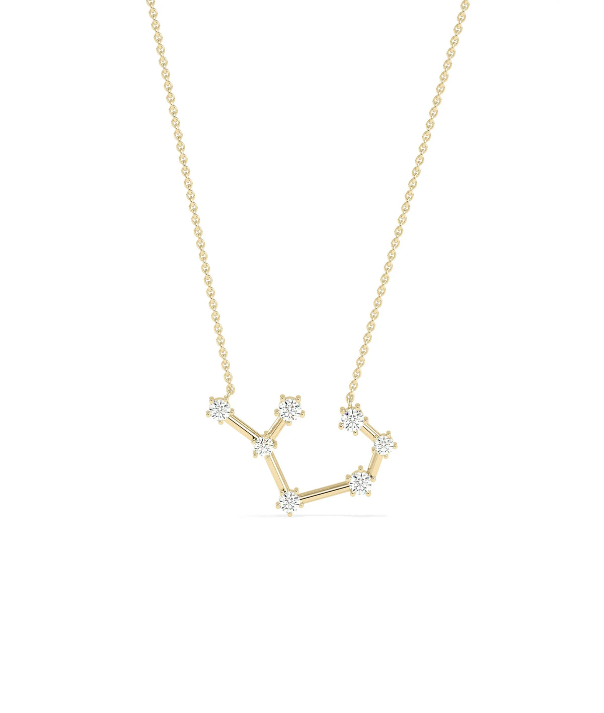 Diamond Zodiac Constellation yellow gold personalized celestial astrological
