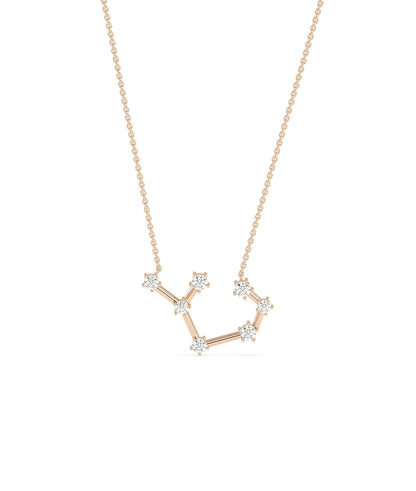Rose gold Diamond Zodiac Constellation featuring sparkle