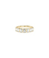 Emerald Cut Half Band Ring in yellow gold with substantial emerald-cut diamonds on top