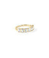 Side view Emerald Cut Half Band Ring showing impressive 4.9mm length and bold design