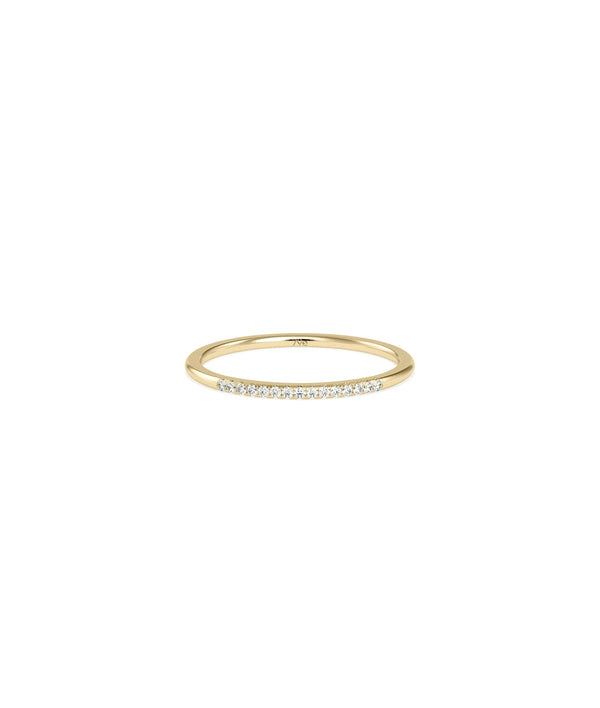 1.25 mm Diamond Ring showing ultra-slim delicate band with sparkling diamond details
