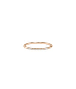 1.25 mm Diamond Ring stacked with multiple bands showing perfect layering capability