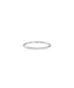 1.25 mm Diamond Ring worn on finger demonstrating delicate width and comfortable fit