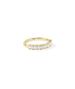 Side view Emerald Cut Half Band Ring showing 3.8mm length and half-band design