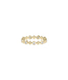 Diamond and Gold Bead Station Eternity Band Ring yellow gold with delicate details