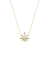 Diamond Pave Leaf yellow gold nature-inspired botanical elegant substantial