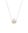 Rose gold Diamond Pave Leaf featuring substantial sparkle