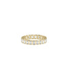 Emerald Cut Diamond Eternity Band Ring in yellow gold with continuous emerald-cut diamonds