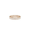 Rose gold Emerald Cut Diamond Eternity Band Ring with Art Deco inspired emerald cuts