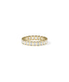 Side view Emerald Cut Diamond Eternity Band Ring showing 3.8mm band width and precision