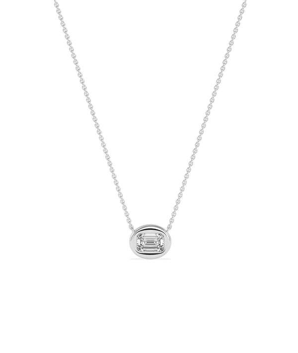 Diamond Bubble Solitaire Necklace | Everyday Jewelry - 79e | Everyday 14K Gold Jewelry alternate view