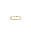 Side view Baguette Diamond Channel Set Eternity Band Ring showing delicate 1.6mm width