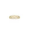 Diamond Link Eternity Ring in yellow gold with interlocking link pattern and diamonds