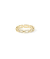 Side view Diamond Link Eternity Ring showing 3.8mm width and connected link design