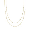 Layered Diamond Bezel Station yellow gold modern dimensional sophisticated
