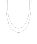 White gold Layered Diamond Bezel Station modern design