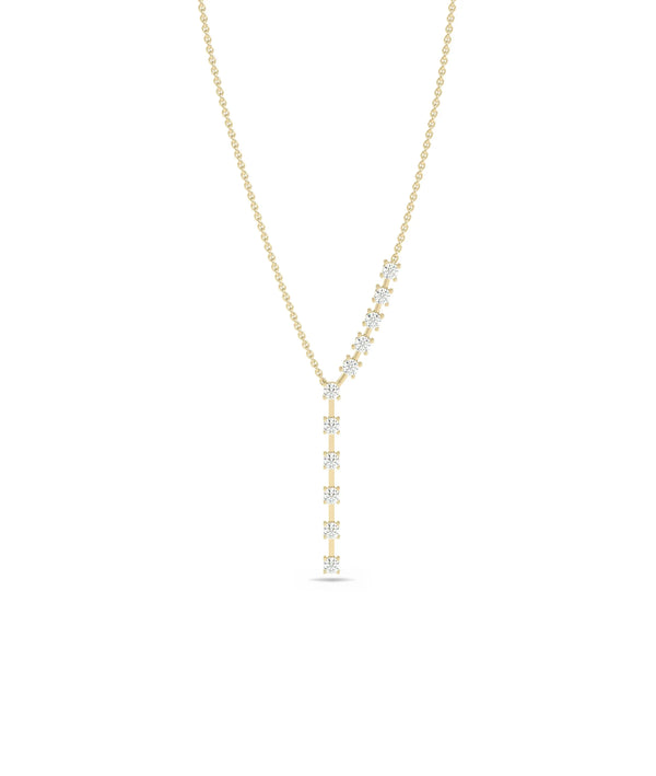 Diamond Studded Y Shape yellow gold extraordinary fully-studded elegant