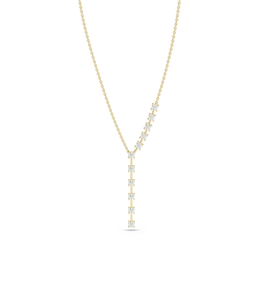 Diamond Studded Y Shape yellow gold extraordinary fully-studded elegant