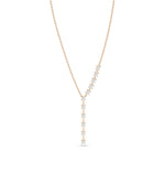 Rose gold Diamond Studded Y Shape featuring half-carat
