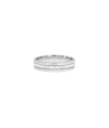 White gold Diamond Baguette and Line Band Ring featuring linear mixed-cut arrangement