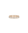 Rose gold Diamond Baguette and Round Station Eternity Band Ring with station pattern