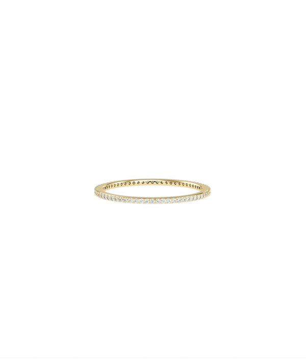 Diamond Eternity Band Ring showing continuous diamonds encircling entire band with sparkle