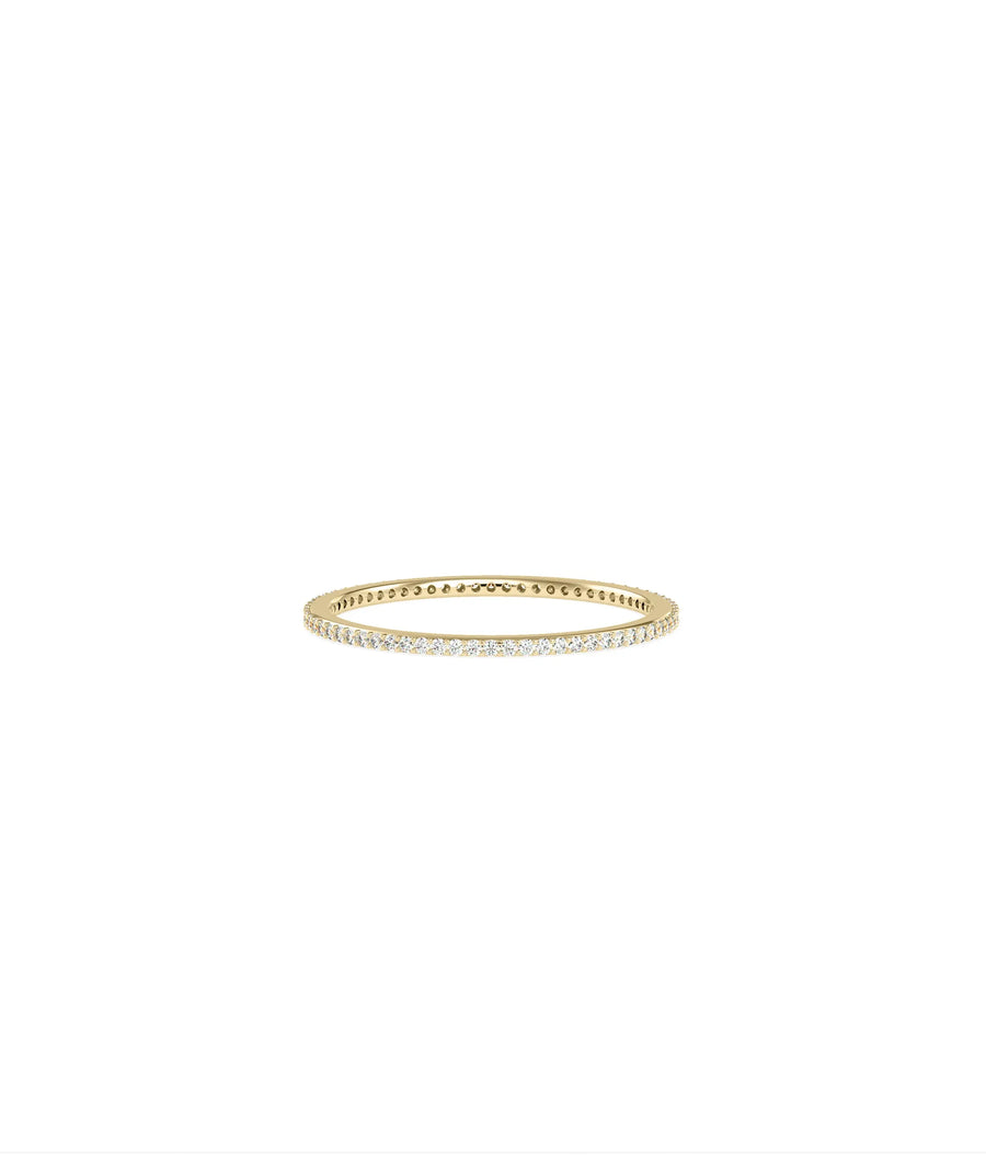 Diamond Eternity Band Ring showing continuous diamonds encircling entire band with sparkle