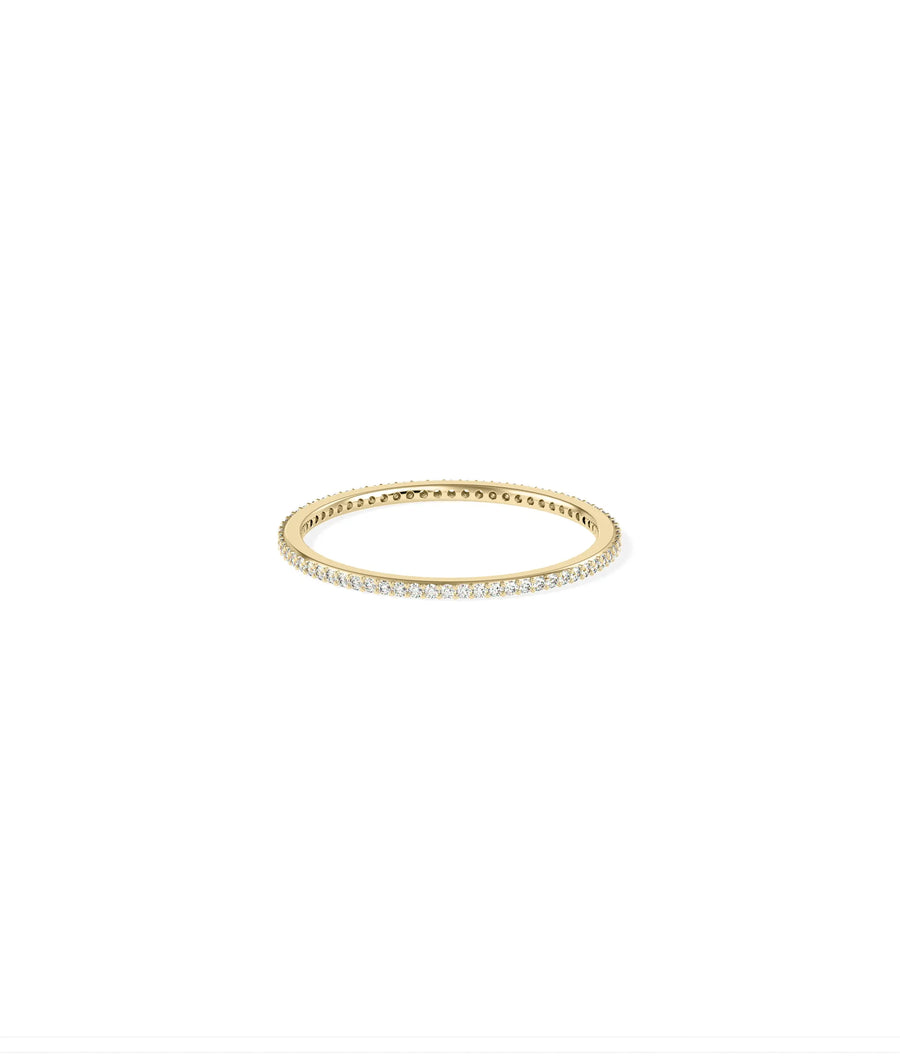 Close-up of Diamond Eternity Band Ring displaying seamless diamond setting and brilliance