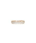 Rose gold Diamond Cluster Band Ring with impressive multi-diamond cluster design