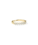 Side view Diamond Cluster Band Ring showing 4.5mm height and cluster dimension