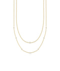 Layered Bezel Diamond Station Necklace
