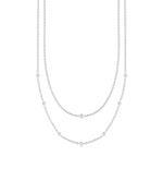 White gold Layered Diamond Bezel Station modern design