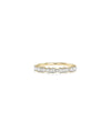 Diamond Baguette Line Band Ring yellow gold showing rectangular diamond line