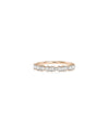 Diamond Baguette Line Band Ring rose gold with architectural diamond arrangement