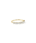 Diamond Baguette Line Band Ring side view displaying slim 1.3mm profile