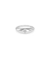 Diamond Line Dome Band Ring white gold displaying comfortable curved shape