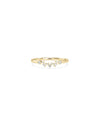 Curved Diamond Band Ring yellow gold front view showing contoured profile