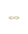 Diamond Swirl Eternity Ring yellow gold front view showing continuous pattern