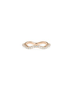 Diamond Swirl Eternity Ring rose gold with flowing diamond arrangement