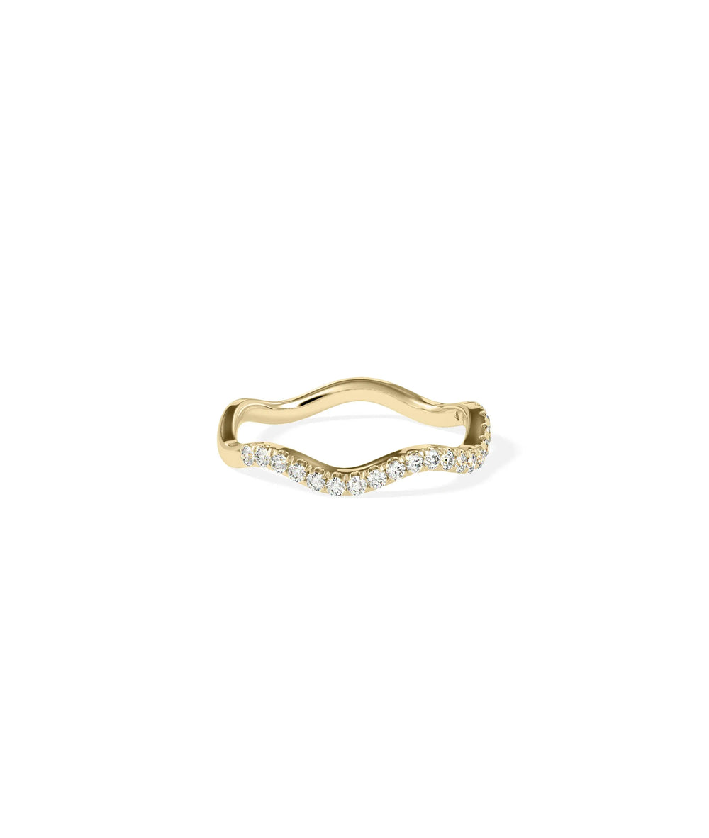 Diamond Swirl Eternity Ring side angle revealing swirling diamond detail