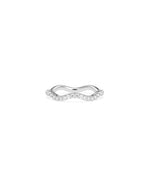 Diamond Swirl Eternity Ring white gold displaying delicate band design