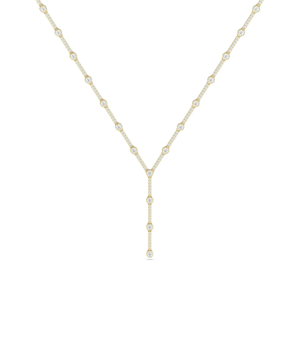 Diamond Y Necklace - 79e | Everyday 14K Gold Jewelry