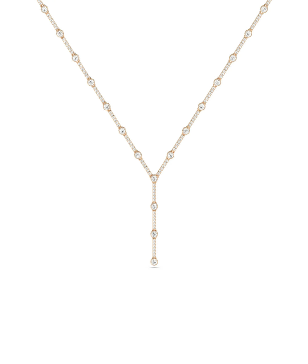 Diamond Y Necklace - 79e | Everyday 14K Gold Jewelry