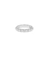 Diamond Pave Pyramid Band Ring white gold with sparkling pave-covered pyramids